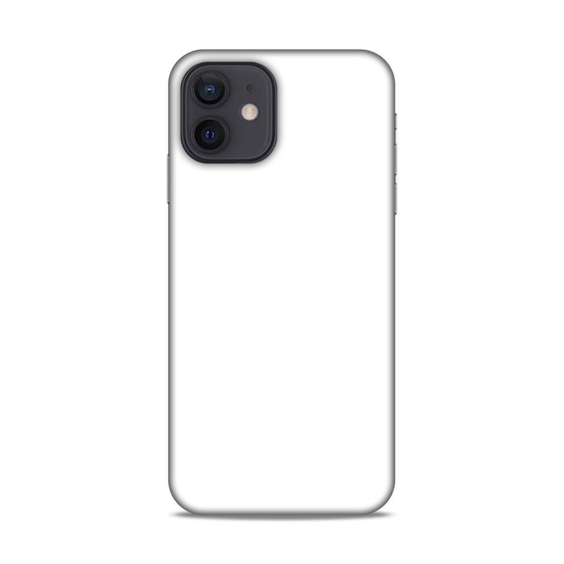 White Classic Plain iPhone 12 Mobile Case Cover