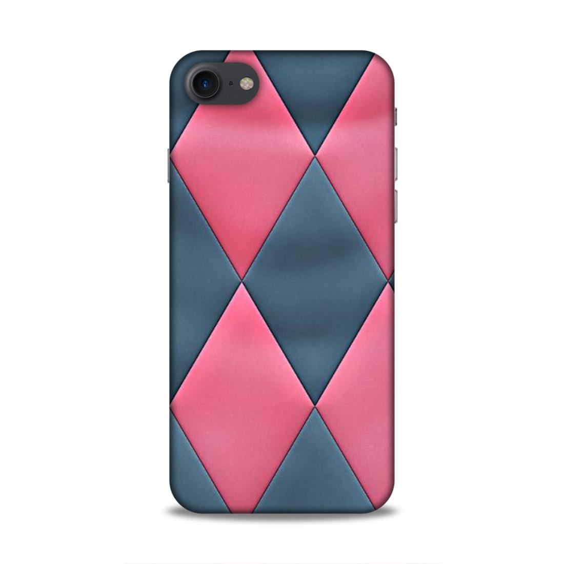 Red Grey Pattern iPhone 8 Phone Back Cover