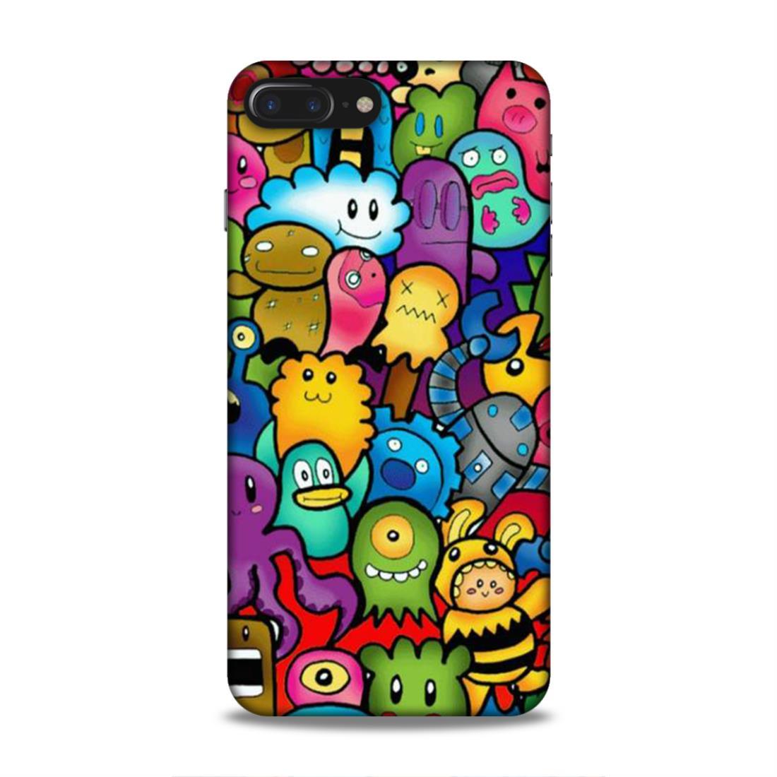 Cute Multi Cartoons iPhone 8 Plus Phone Back Case