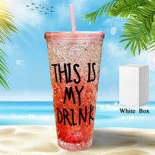 12694 plastic tumbler with straw