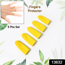 13632 yellow finger protectors caps 5pc