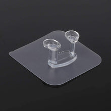 17777 transparent self adhesive hook seamless drill free removable wall mounted hanger as toothbrush holder power plug socket holder waterproof and oil proof 1 pc