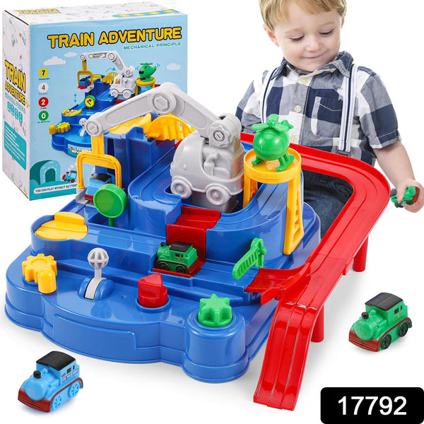 17792 car adventure toys city rescue preschool toy race tracks for boys parent child interactive kids race car track play sets adventure toy 1