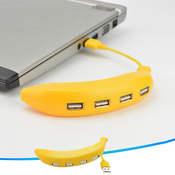 banana shape 4 port usb hub usb splitter