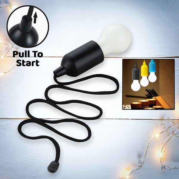led bulb pull cord light