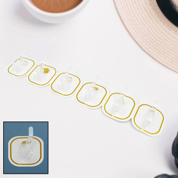 18209 tranparent adhesive hook 6pc