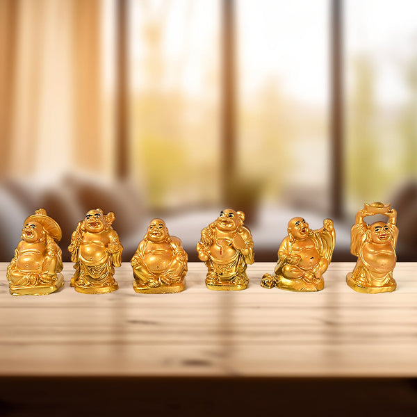 17924 golden laughing buddha 6pc