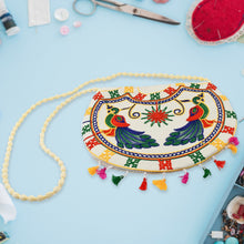 handcrafted cotton embroidered shoulder bag for girls