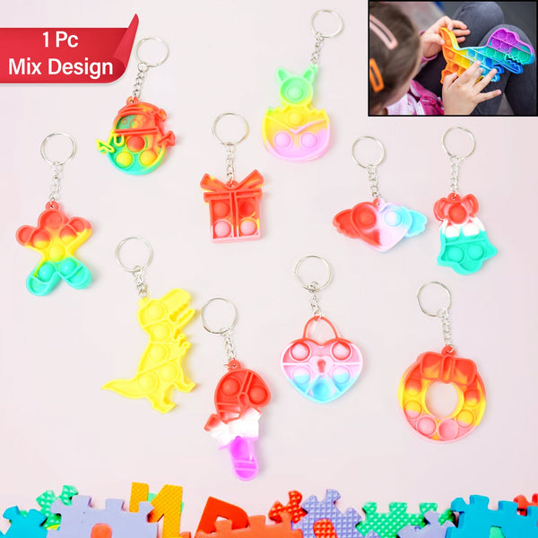 compact silicone keychain toys for kids