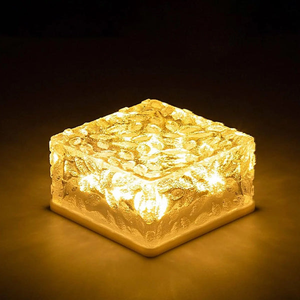 ice cube shaped solar garden light