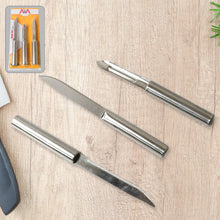 8544 stainless steel multipurpose sharp cutting knife with non slip handle for fruit meat and vegetable chopping pack of 3