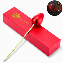 metal red rose couple jewelry box valentines day gift