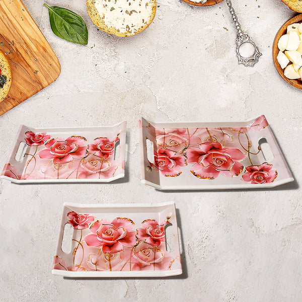 2292 plastic 3pc tray set