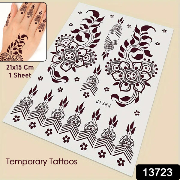 13723 temporary tattoos 1 sheet j1384