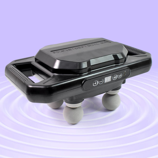 13628 handheld 4 head massage gun