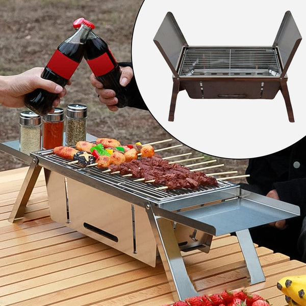 10057 ss foldable barbecue grill