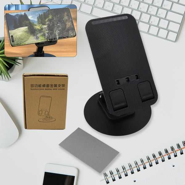12921 mobile holder rotating foldable stand height angle adjustable phone holder stand portable mobile stand for desk with all mobile phones 1 pc