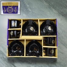 ceramic tea cup mug set leaf shaped bowl 8pcs