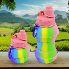 flexible silicone sports water bottle