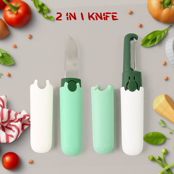 10052 multifunctional peeler two in one fruit knife fruit and vegetable cutting knife sawtooth peeler apple carrot potato fruit slice antiskid