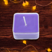 13135 purple sqaure tealight candle 1pc
