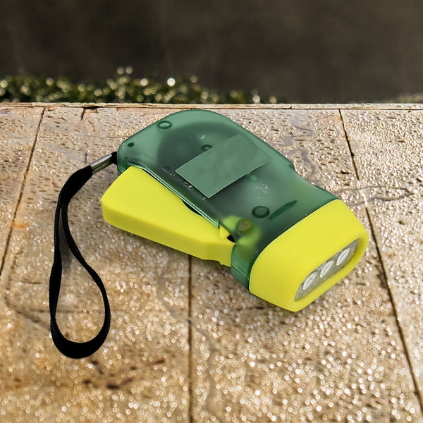 hand battery light 3 led hand crank flashlight