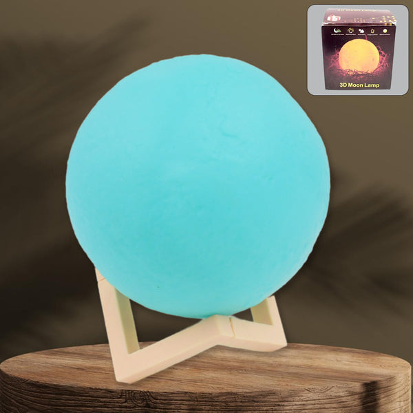 moon night lamp plastic stand blue