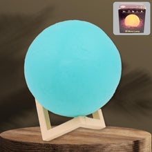 moon night lamp plastic stand blue