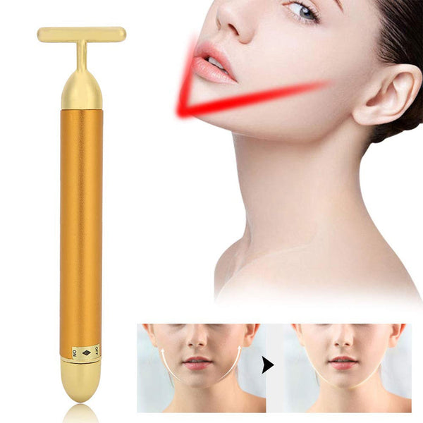 8363 golden vibration face massager