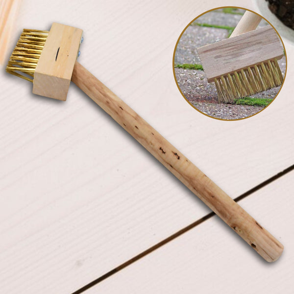 paving brush wooden block patio weed remover