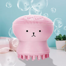 cute octopus shape silicone face scrubber massager 1 pc
