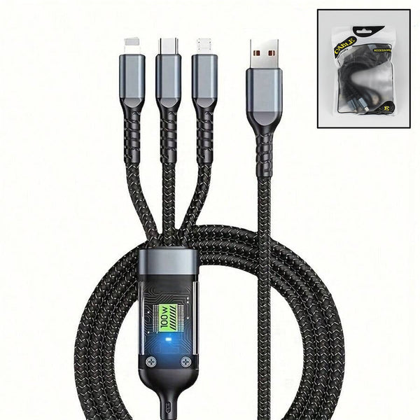 13168 100w 3in1 fast charging cable