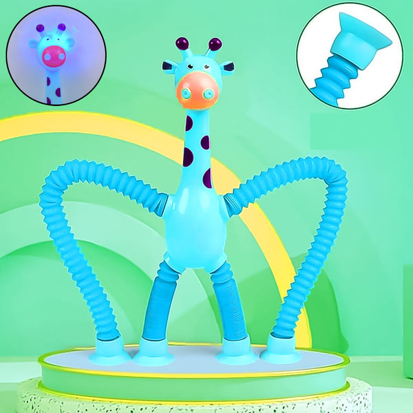 led giraffe telescopic suction cup toy for kids