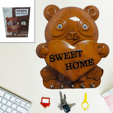 9609 plastic 5 hook panda key holder