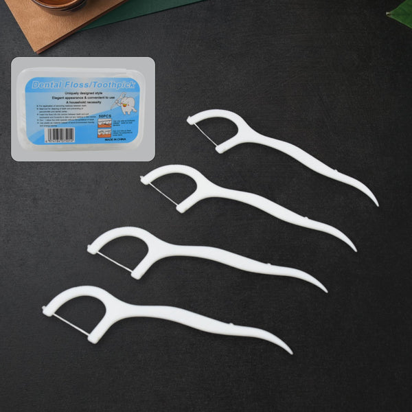 2 in 1 tooth picks flosses 50pc set