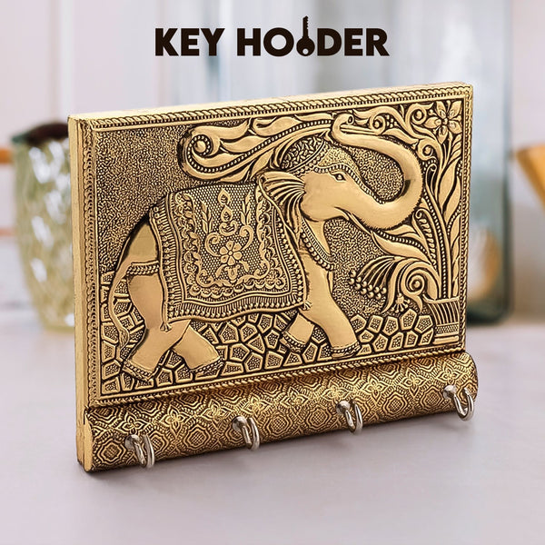 9607 wooden 4 hook key holder 1pc