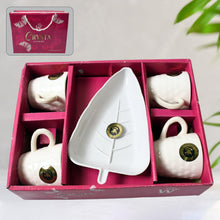 8222 ceramic cup with tray 5pc set