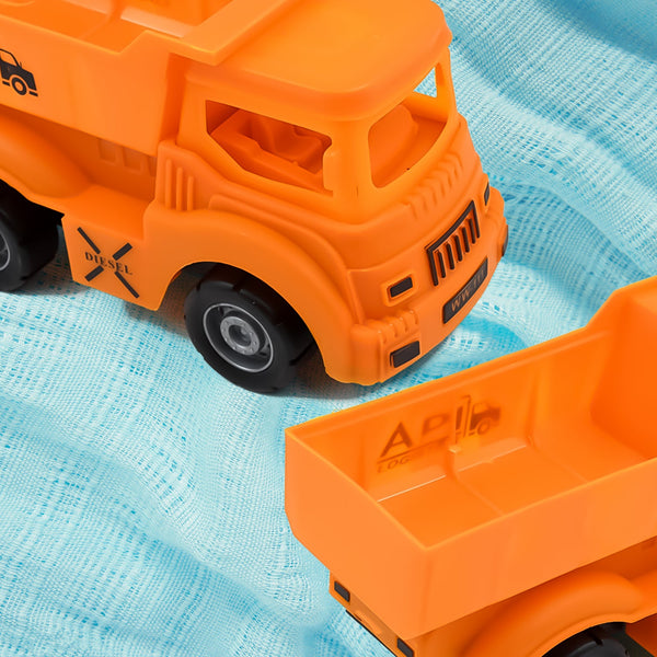 18022 big size friction powered dumper toy truck for kids with opening container feature strong durable plastic material indoor outdoor play birthday gift for baby boys girls 1 pc orange color