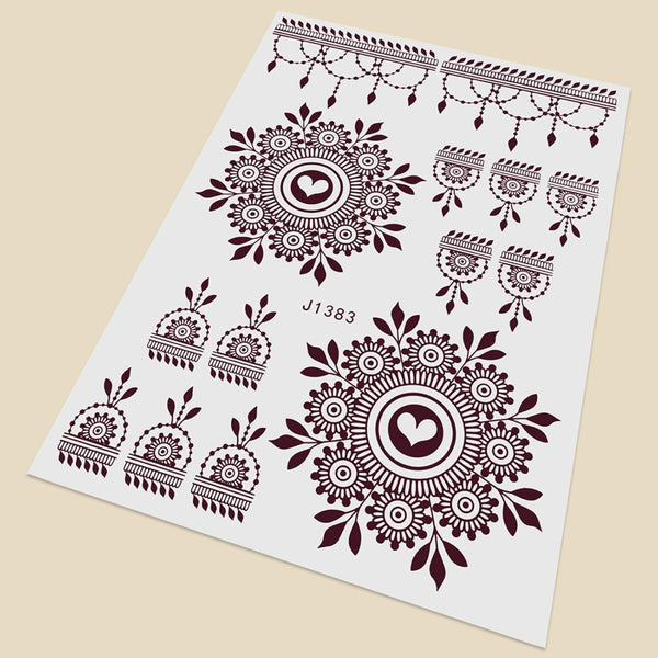 13722 temporary tattoos 1 sheet j1383