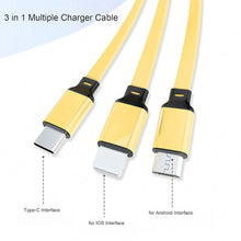 3 in 1 retractable charger charging cable 1 pc