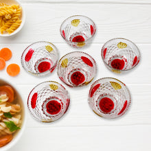 8234 rose glass bowl 7pc set