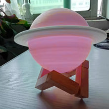 3d saturn lamp bedside night light multicolor