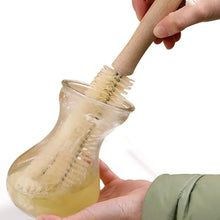 bottle brush with wooden handle