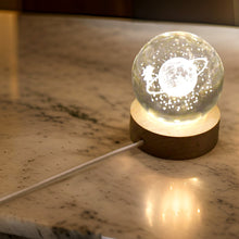 astronaut ball night light resin base decor