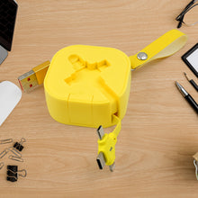 3 in 1 charger cable retractable type