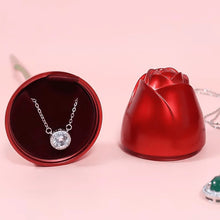 metal red rose couple jewelry box valentines day gift