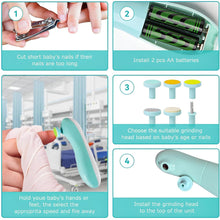 baby nail trimmer 6 grinding heads