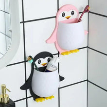 17688 penguin storage box adhesive remote case electric toothbrushes holder universal controller holder wall nightstand office plastic wall mount 1