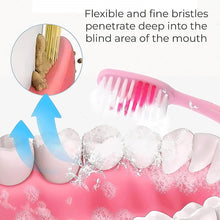 2 in 1 tooth brush with tongue scraper 8pcs