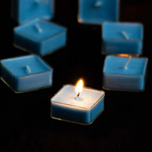 13135 purple sqaure tealight candle 1pc